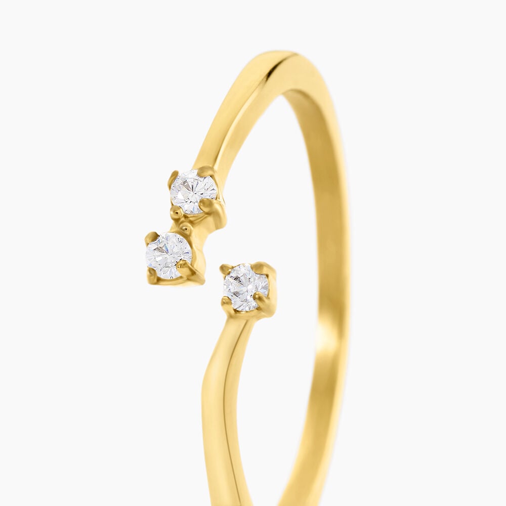 Bague Chrissy Acier Jaune Oxyde De Zirconium - Bijoux fantaisie Femme | Marc Orian