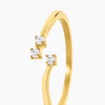 Bague Chrissy Acier Jaune Oxyde De Zirconium - Bijoux fantaisie Femme | Marc Orian