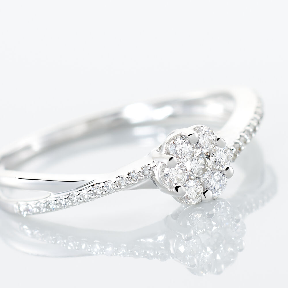 Bague Nusa Or Blanc Diamant - Bagues fiançailles Femme | Marc Orian