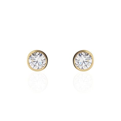 Boucles D'oreilles Puces Plaqué Or Niclaus Oxydes De Zirconium - Puces Femme | Marc Orian