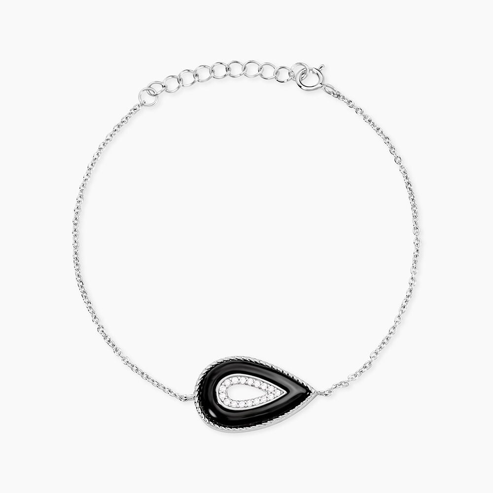 Bracelet Boyce Argent Blanc C&eacute;ramique Oxyde De Zirconium - Bracelets fantaisie Femme | Marc Orian