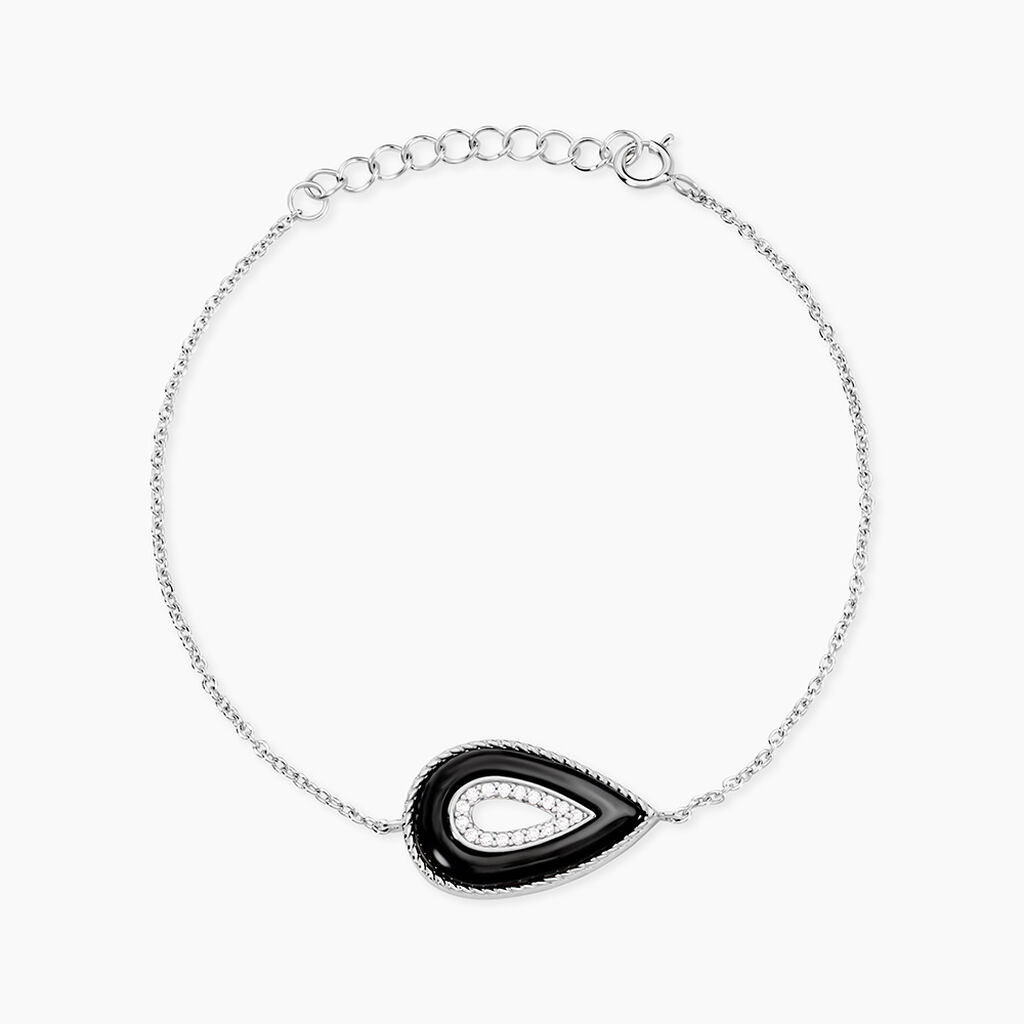 Bracelet Boyce Argent Blanc C&eacute;ramique Oxyde De Zirconium - Bracelets fantaisie Femme | Marc Orian