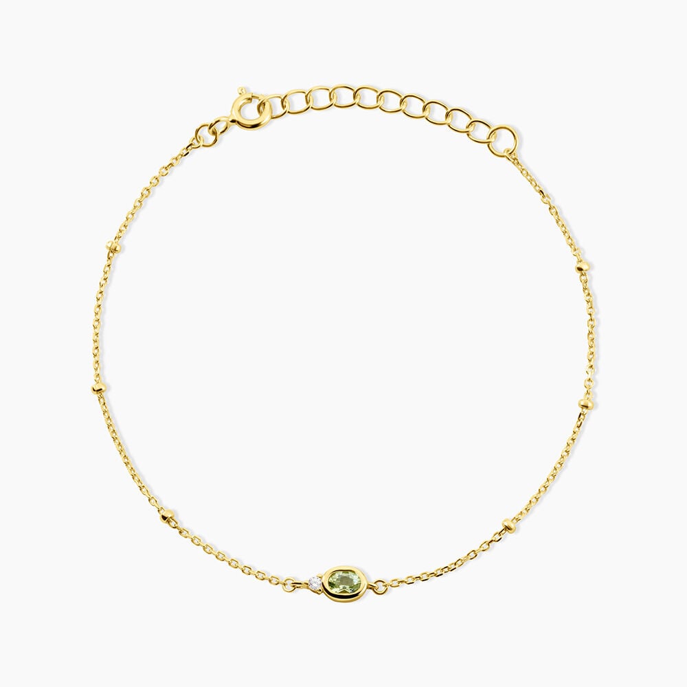 Bracelet Poem Argent Jaune P&eacute;ridot Oxyde De Zirconium - Bracelets fantaisie Femme | Marc Orian