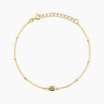 Bracelet Poem Argent Jaune P&eacute;ridot Oxyde De Zirconium - Bracelets fantaisie Femme | Marc Orian