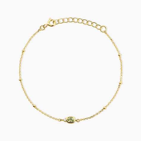 Bracelet Poem Argent Jaune P&eacute;ridot Oxyde De Zirconium - Bracelets fantaisie Femme | Marc Orian