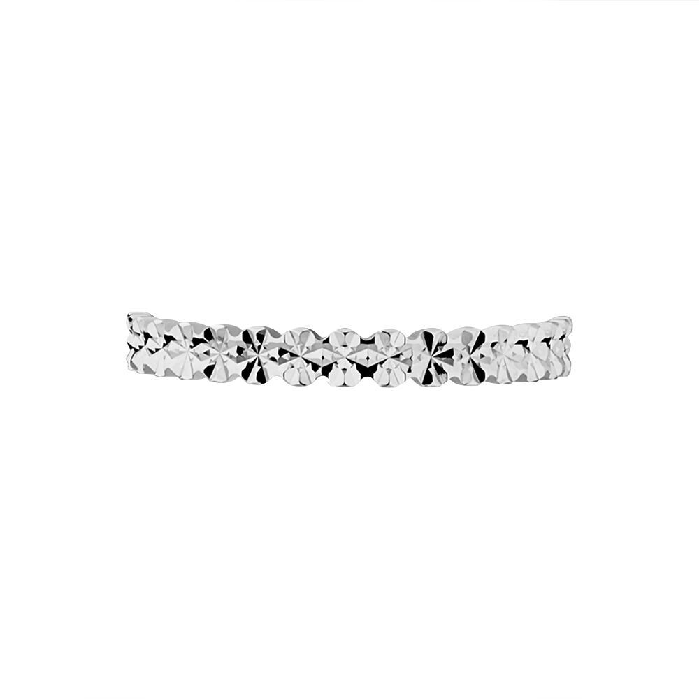 Alliance Dentelle 2 Rangs Diamantee Or Blanc - Alliances duo Unisex | Marc Orian