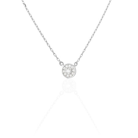Collier Argent Blanc Auxana Oxyde De Zirconium - Colliers avec pierres Femme | Marc Orian