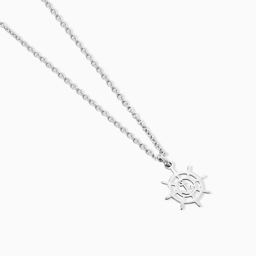 Collier Noe Argent Blanc - Colliers fantaisie Homme | Marc Orian