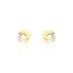Boucles D'oreilles Puces Ilhem Fleur Or Jaune Oxyde De Zirconium - Puces Femme | Marc Orian