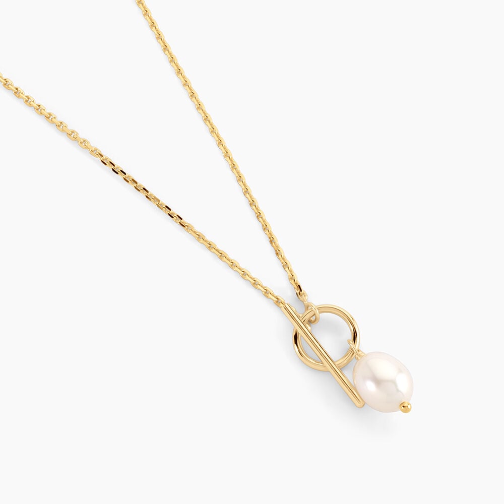 Collier Pearly Argent Dor&eacute; A L'Or 750/1000 Perle De Culture - Colliers avec pierres  | Marc Orian