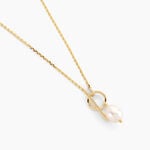 Collier Pearly Argent Dor&eacute; A L'Or 750/1000 Perle De Culture - Colliers avec pierres  | Marc Orian