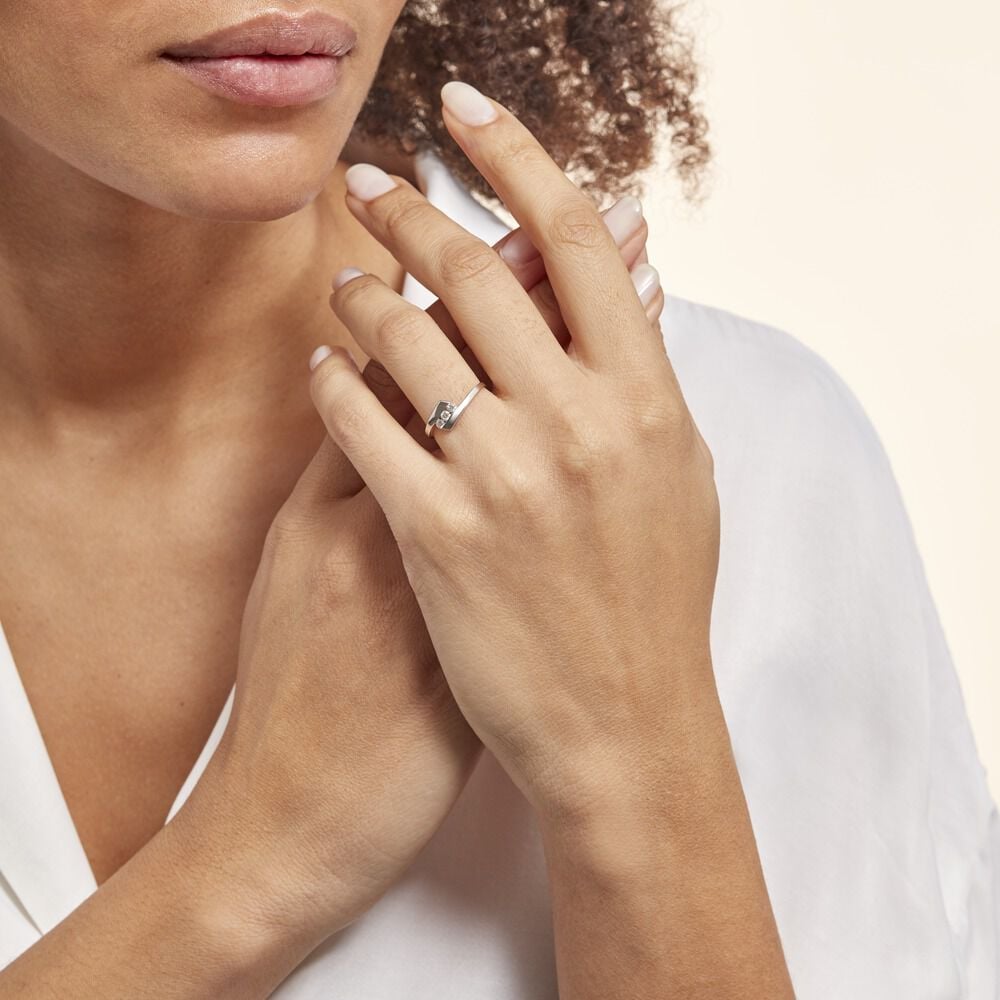 Bague Trilogie Or Blanc Diamant - Parures de mariage Femme | Marc Orian