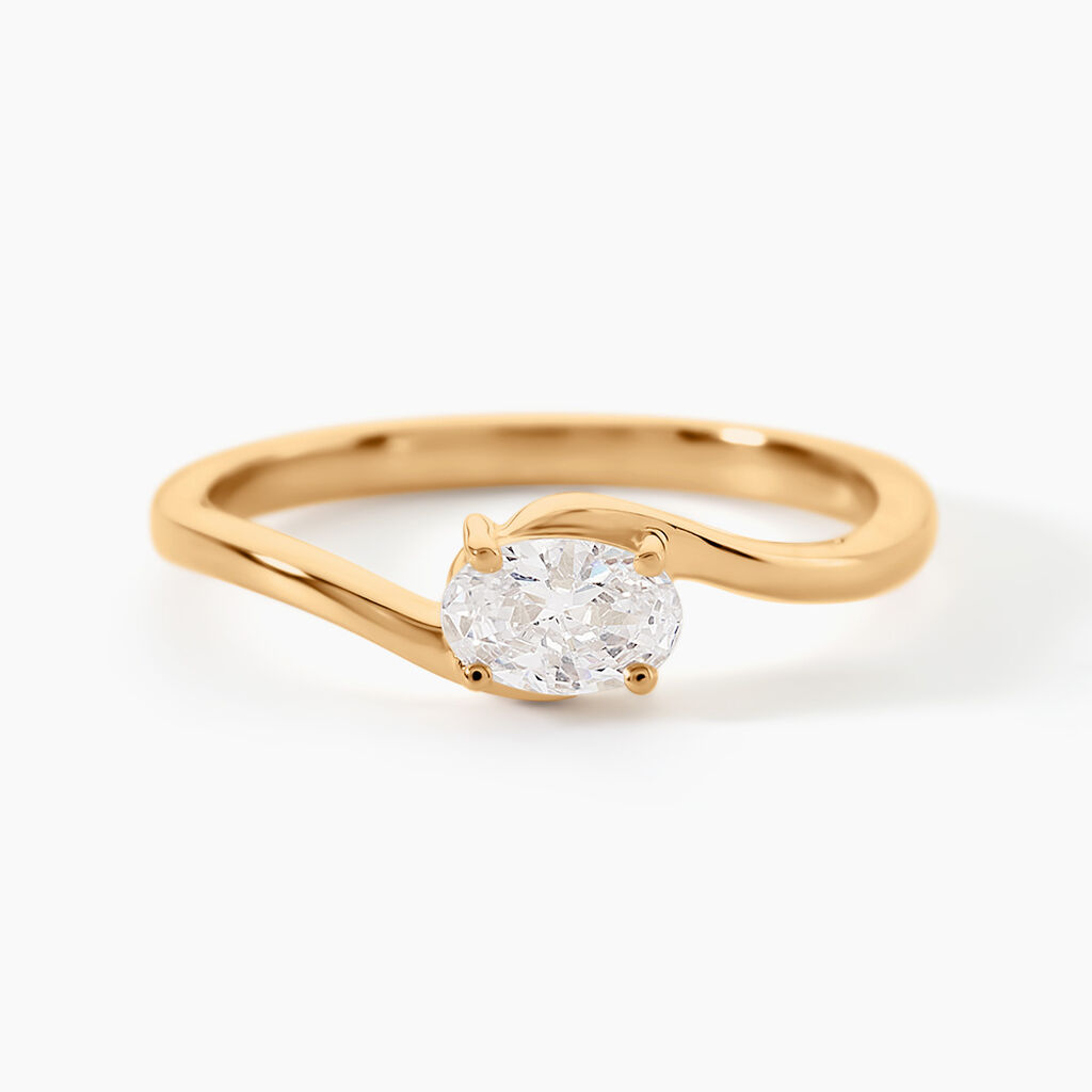 Bague Diandra Plaqu&eacute; Or Jaune Oxyde De Zirconium - Bijoux fantaisie Femme | Marc Orian