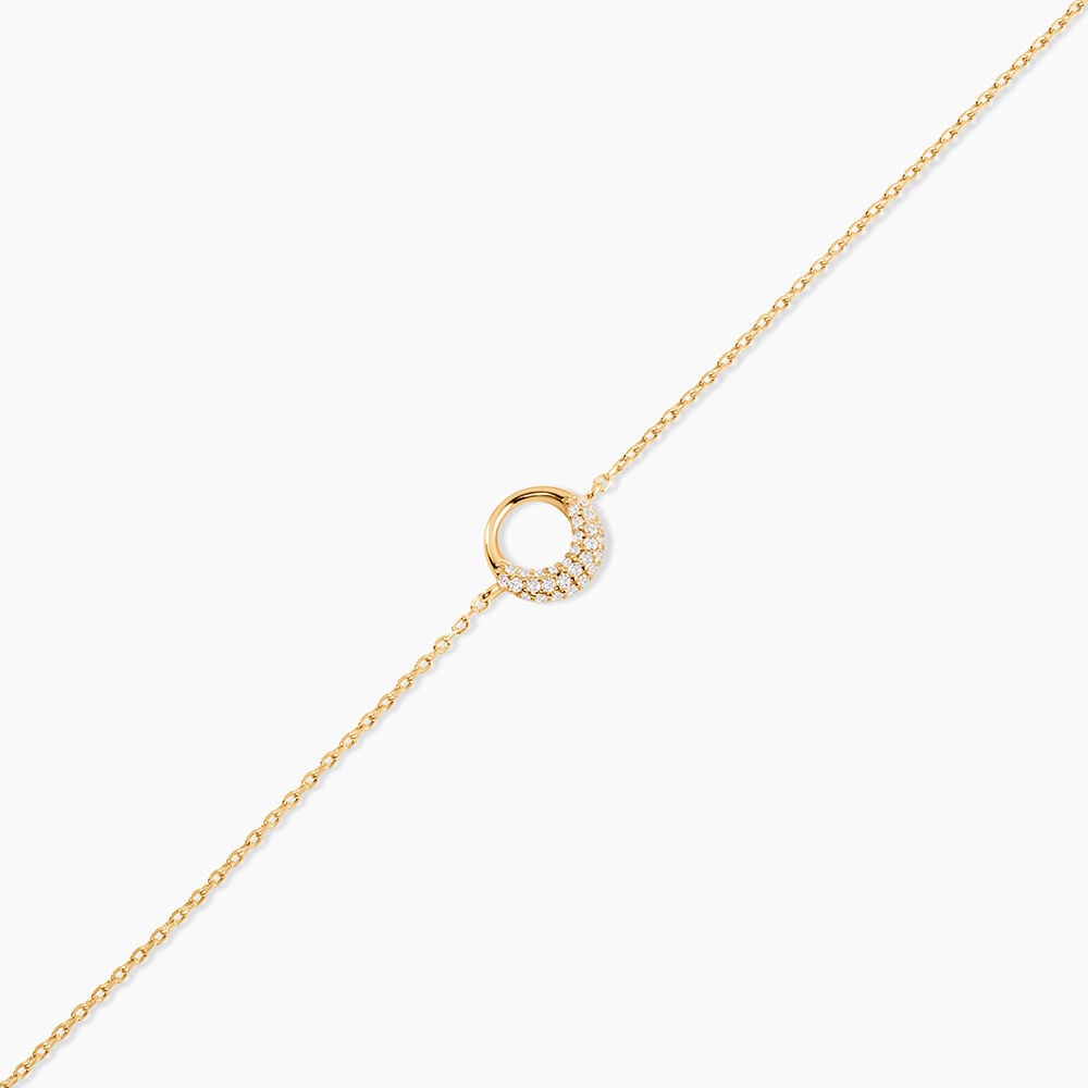 Bracelet Shiny Et Bold Plaqu&eacute; Or Jaune Oxyde De Zirconium - Bracelets fantaisie Femme | Marc Orian