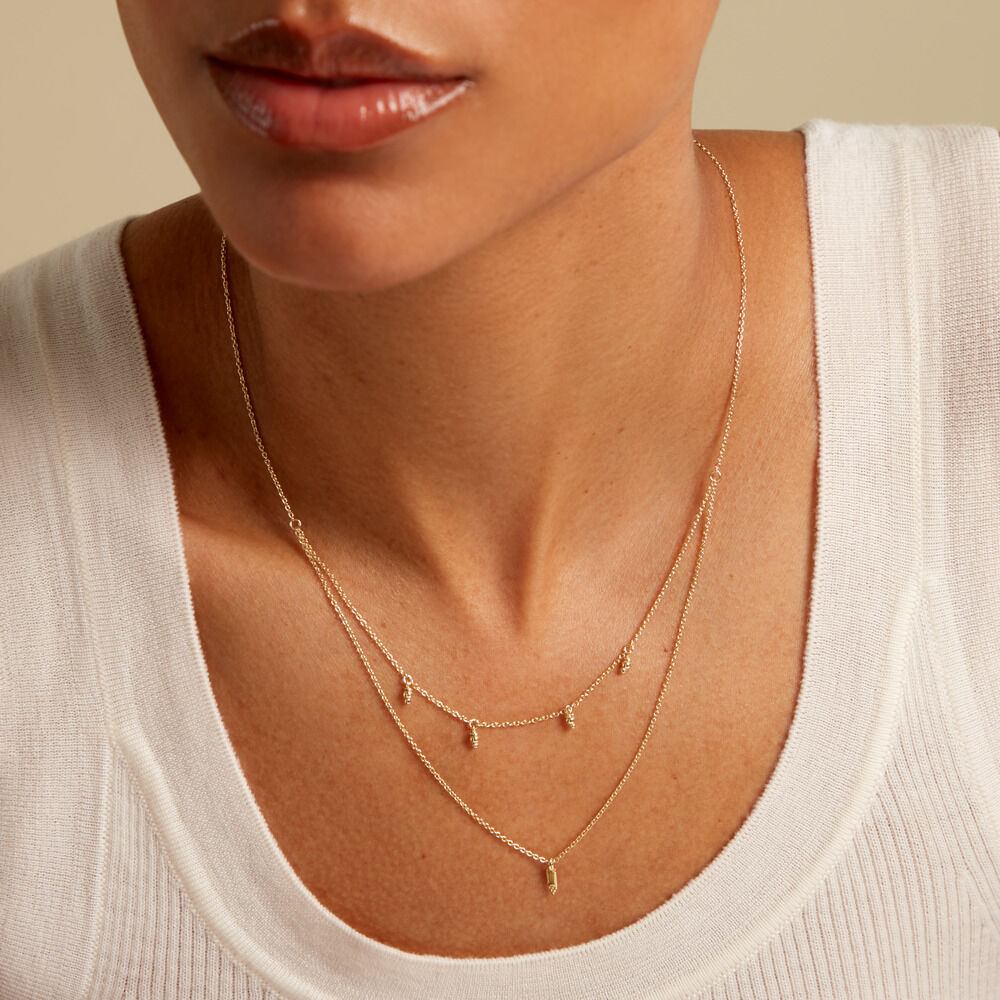 Collier Poem Argent Jaune P&eacute;ridot - Colliers avec pierres Femme | Marc Orian