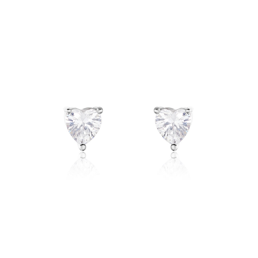 Boucles D'oreilles Puces Breana Argent Blanc Oxyde De Zirconium - Puces Femme | Marc Orian