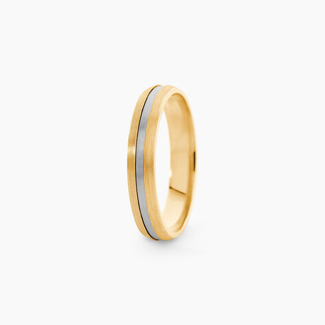 Alliance Jodelle Ruban Plat Or Bicolore - Alliances duo Unisex | Marc Orian
