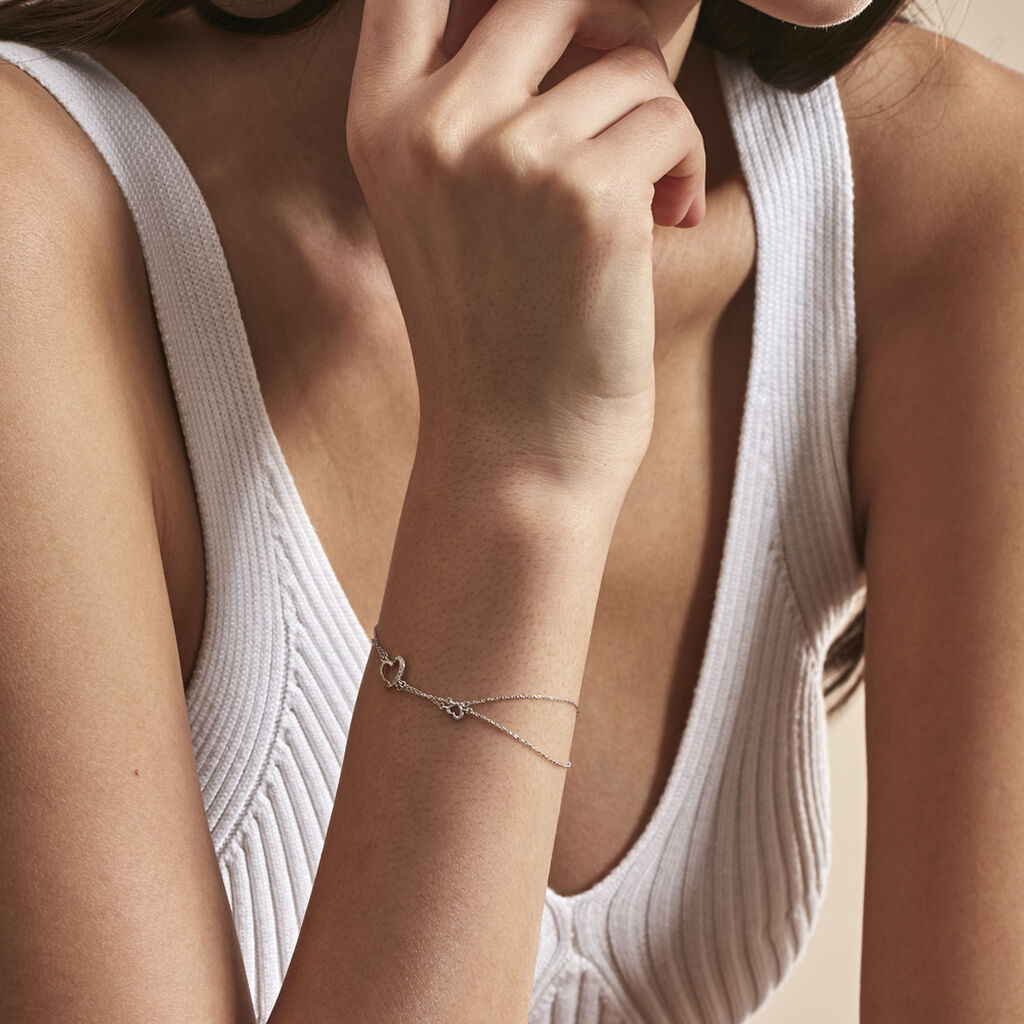 Bracelet Louise Or Blanc Diamant - Bracelets chaînes Femme | Marc Orian