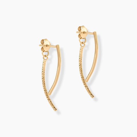 Boucles D'Oreilles Pendantes Joannie Plaqu&eacute; Or Jaune - Pendantes Femme | Marc Orian