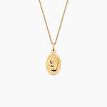 Pendentif Vierge Ovale Argent Dor&eacute; A L'Or 750/1000 - Bijoux fantaisie Femme | Marc Orian