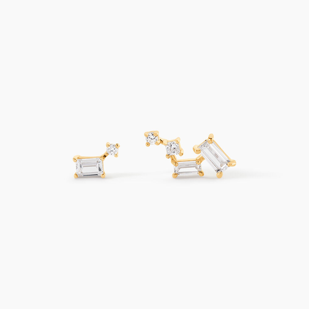Boucles D'Oreillesucles D'Oreilles D&eacute;pareill&eacute;es Loanne Or Jaune Oxyde De Zirconium - Boucles d'oreilles ete Femme | Marc Orian