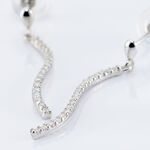 Boucles D'oreilles Pendantes Torsade Or Blanc Oxyde De Zirconium - Pendantes Femme | Marc Orian