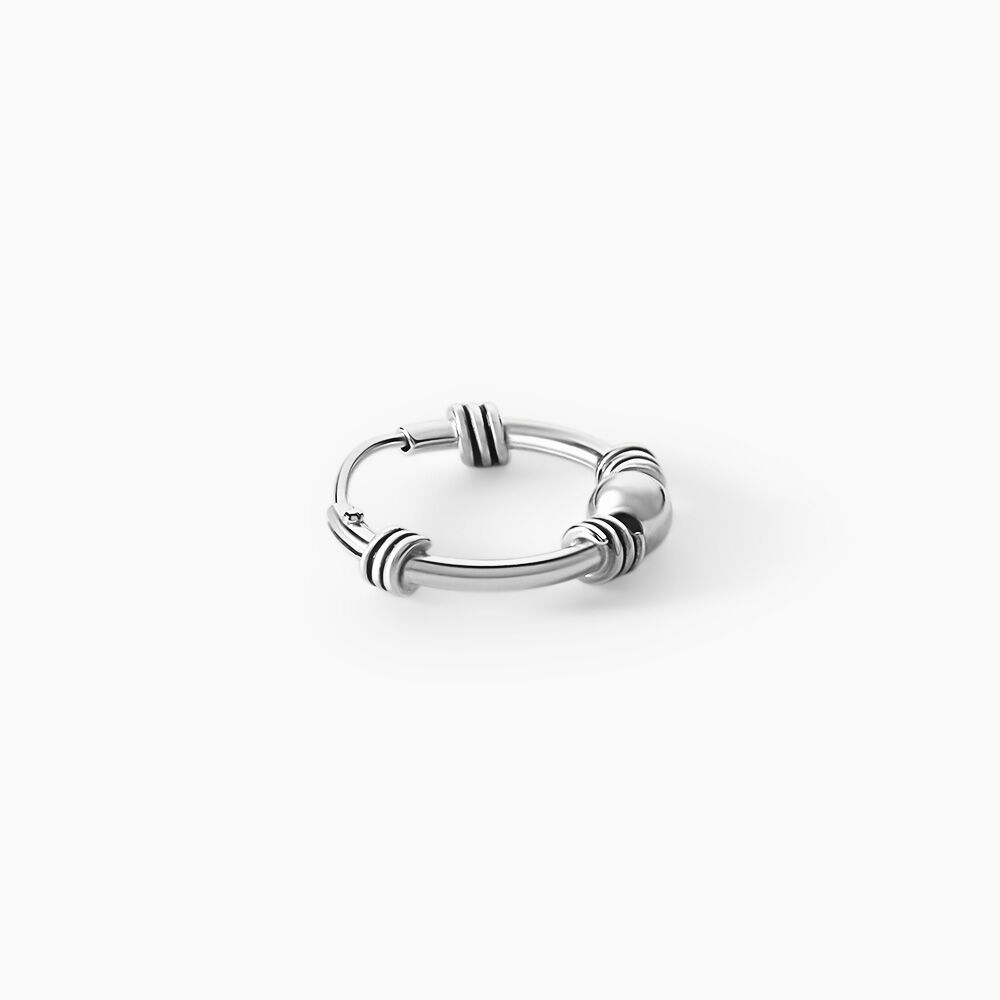 Cr&eacute;ole Unitaire Ian Argent Blanc - Piercings d'oreilles Homme | Marc Orian