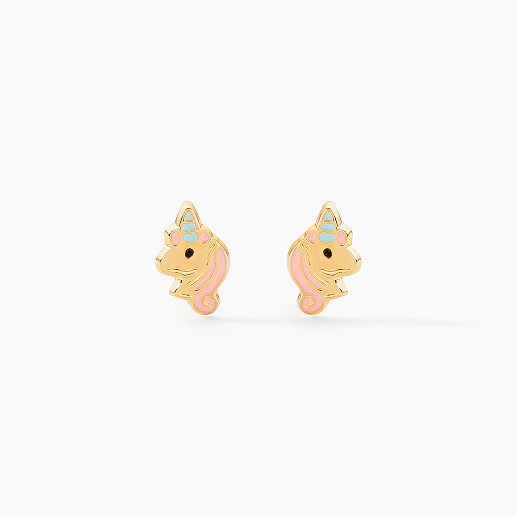 Boucles D'oreilles Puces Pegasus Or Jaune - Puces Enfant | Marc Orian