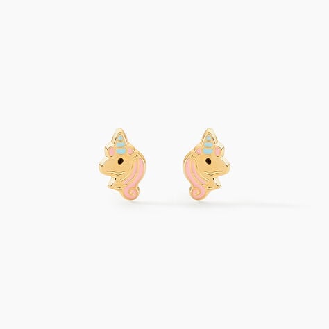 Boucles D'oreilles Puces Pegasus Or Jaune -  Enfant | Marc Orian