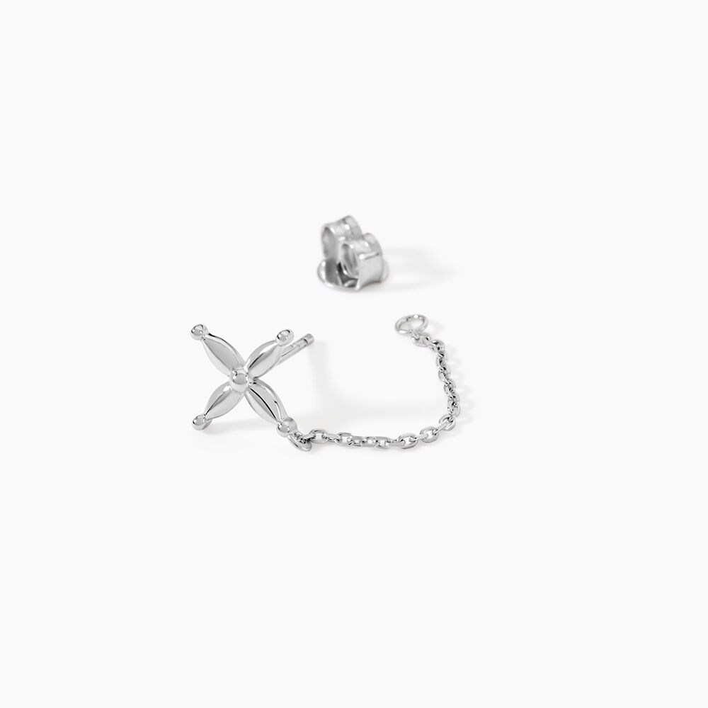 Boucles D'oreilles Pendantes Phula Argent Blanc - Pendantes Femme | Marc Orian