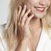 Demi-alliance Or Blanc  Valentine Diamant Synthetique - Alliances avec pierres Femme | Marc Orian