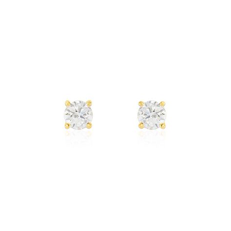 Boucles D'oreilles Puces Or Jaune Aphrodite Diamants - Puces Femme | Marc Orian