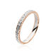 Alliance Multi Facettes Diamantee Demi Jonc Classique Or Bicolore - Alliances personnalisées Femme | Marc Orian