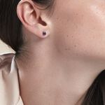 Boucles D'oreilles Puces Or Blanc Pluie D'Eclat Saphir - Boucles d'oreilles mariage Femme | Marc Orian