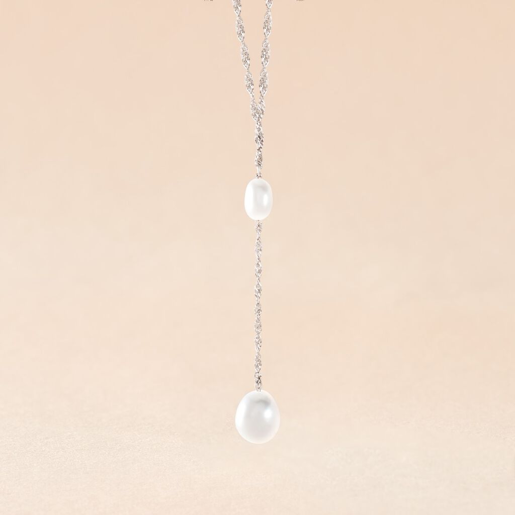 Collier Euphoria Argent Blanc Perle De Culture - Colliers Femme | Marc Orian
