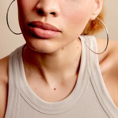 Créoles Argent Blanc Olympia - Boucles d'oreilles Créoles Femme | Marc Orian