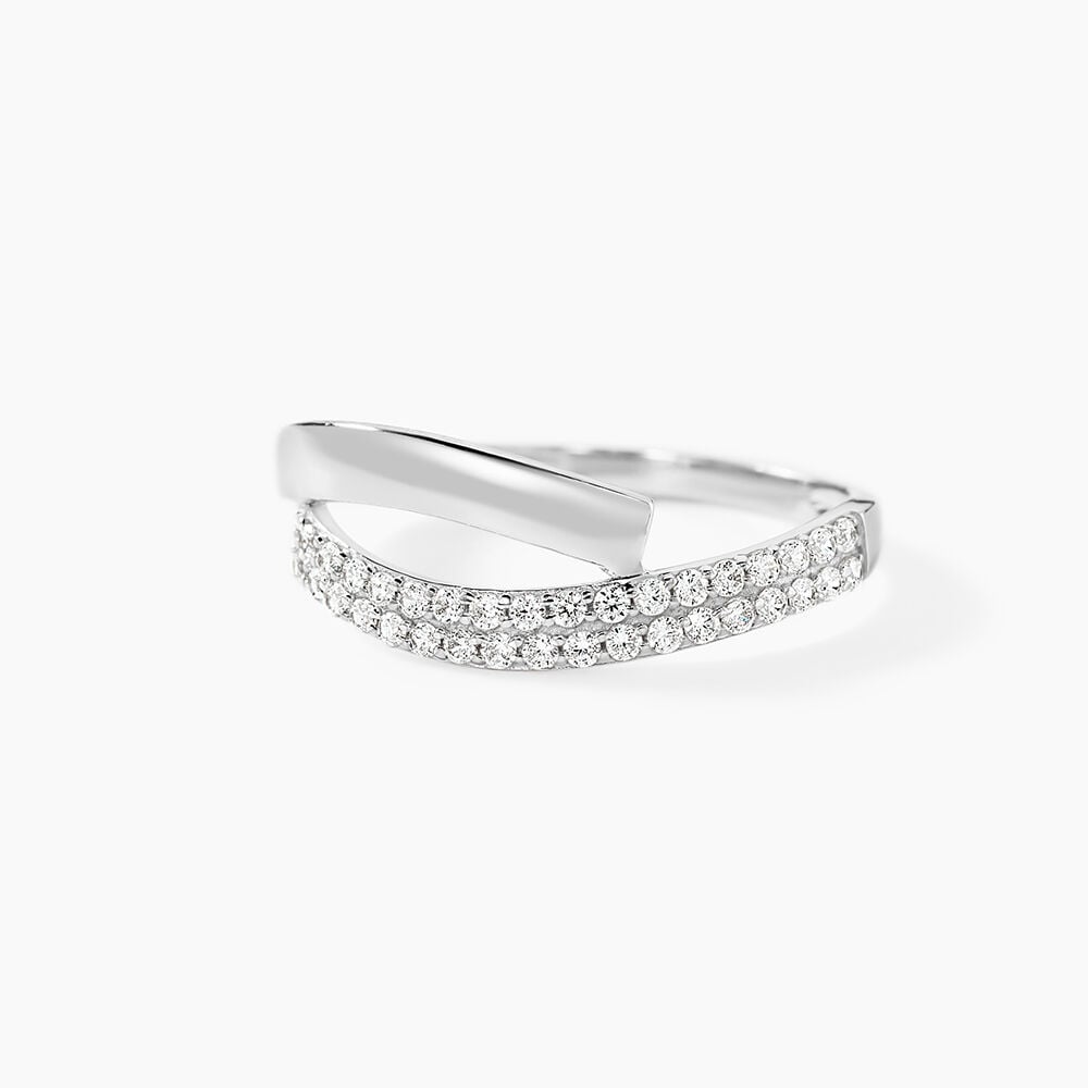 Bague Vero Or Blanc Oxyde De Zirconium - Bagues avec pierre Femme | Marc Orian
