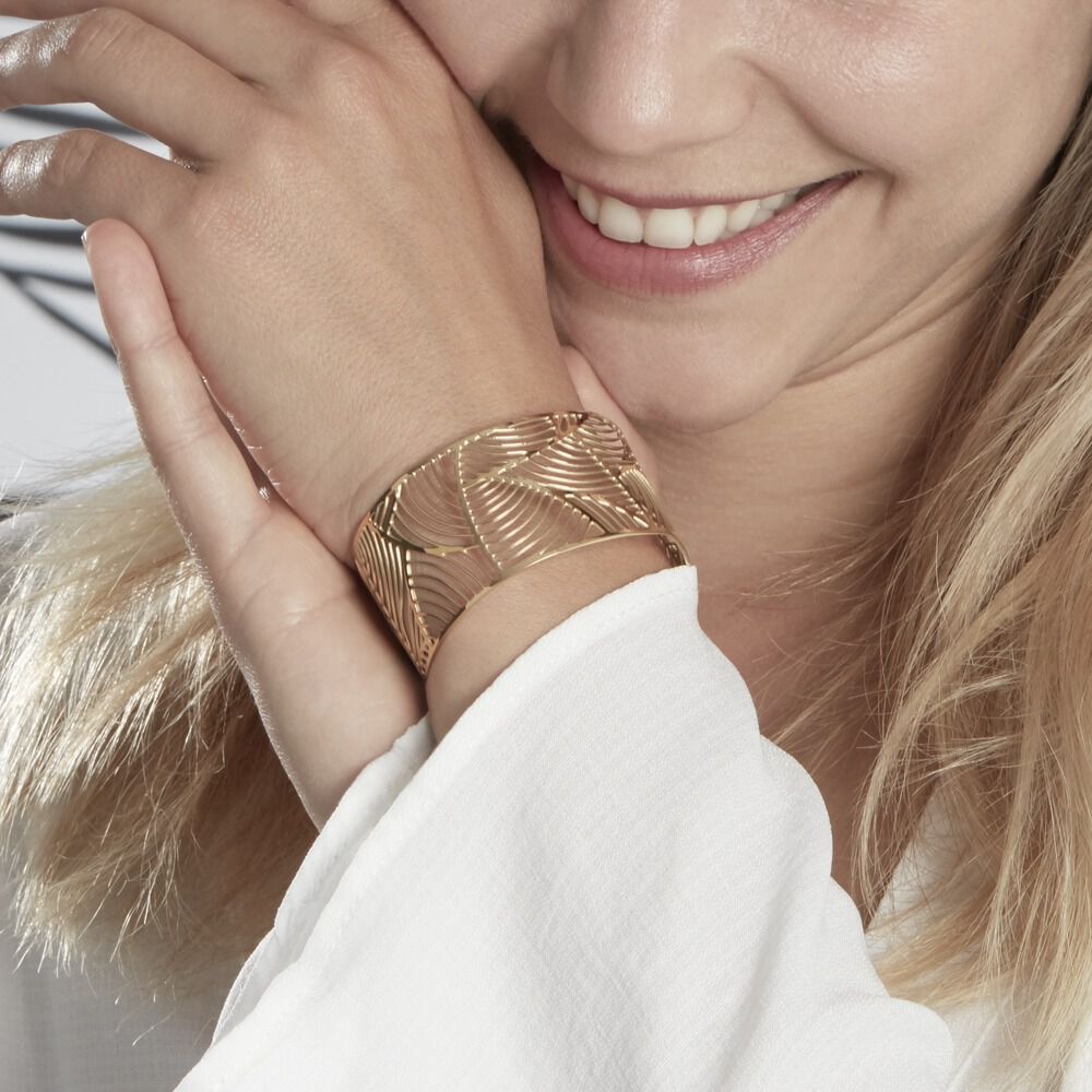 Bracelet Jonc Andor Acier Dore - Bracelets Boheme Femme | Marc Orian