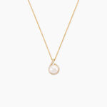 Collier Lucinda Argent Dor&eacute; A L'Or 750/1000 Perle De Culture Oxyde De Zirconium - Colliers avec pierres Femme | Marc Orian