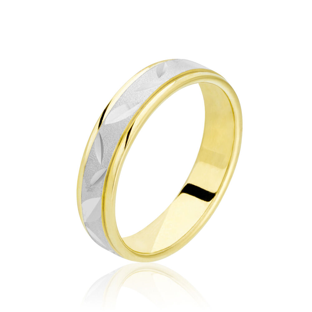 Bague Céramique Et Acier Avec Zircones - Double Rangée - Alliance Ou Bijou Pour Femme - 4