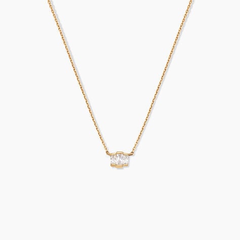 Collier Valentyne Plaque Or Jaune Oxyde De Zirconium - Colliers avec pierres Femme | Marc Orian