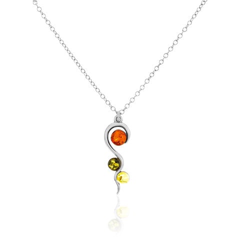 Collier Murriel Argent Blanc Ambre - Colliers avec pierres Femme | Marc Orian