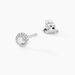 Boucles D'oreilles Puces Morissette Argent Blanc Diamant Synthétique - Puces Femme | Marc Orian