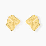 Boucles D'Oreilles Puces Ecorsia Acier Jaune - Puces Femme | Marc Orian