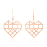 Boucles D'oreilles Pendantes Angeles Acier Rose - Pendantes Femme | Marc Orian
