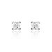 Boucles D'oreilles Puces Carre Argent Blanc Oxyde De Zirconium - Clous d'oreilles Femme | Marc Orian