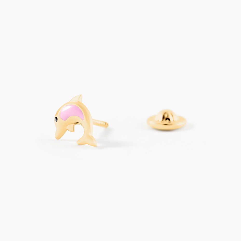 Boucles D'oreilles Puces Or Jaune Mael Smalto - Puces Enfant | Marc Orian