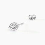 Boucles D'oreilles Puces Domitia Or Blanc Diamant - Puces Femme | Marc Orian