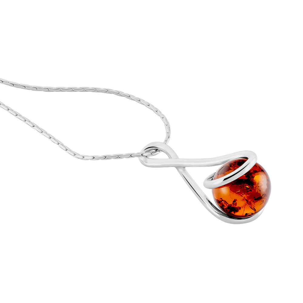 Collier Argent Blanc Simona Ambre - Colliers avec pierres Femme | Marc Orian