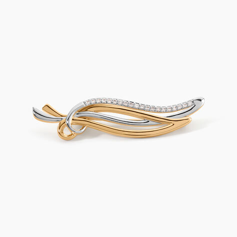 Broche Annaline Plaqu&eacute; Or Jaune Oxyde De Zirconium - Broches Femme | Marc Orian